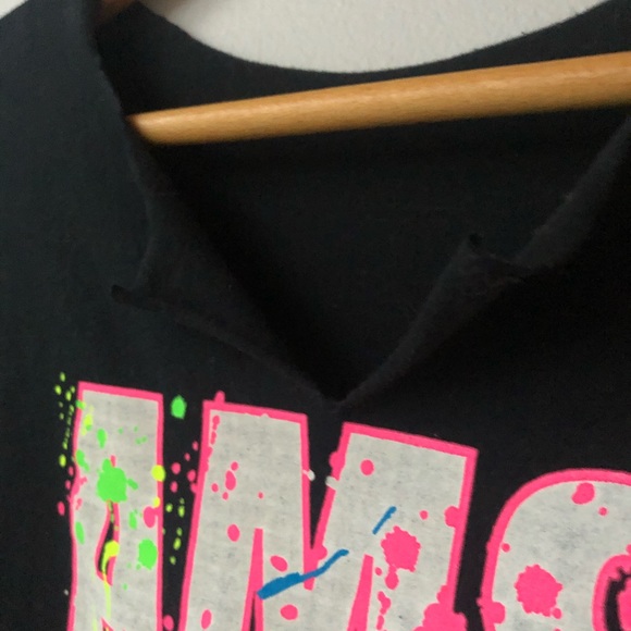 Vintage Upcycled Amsterdam Splatter Paint Cropped Graphic Tee - Picture 3 of 5